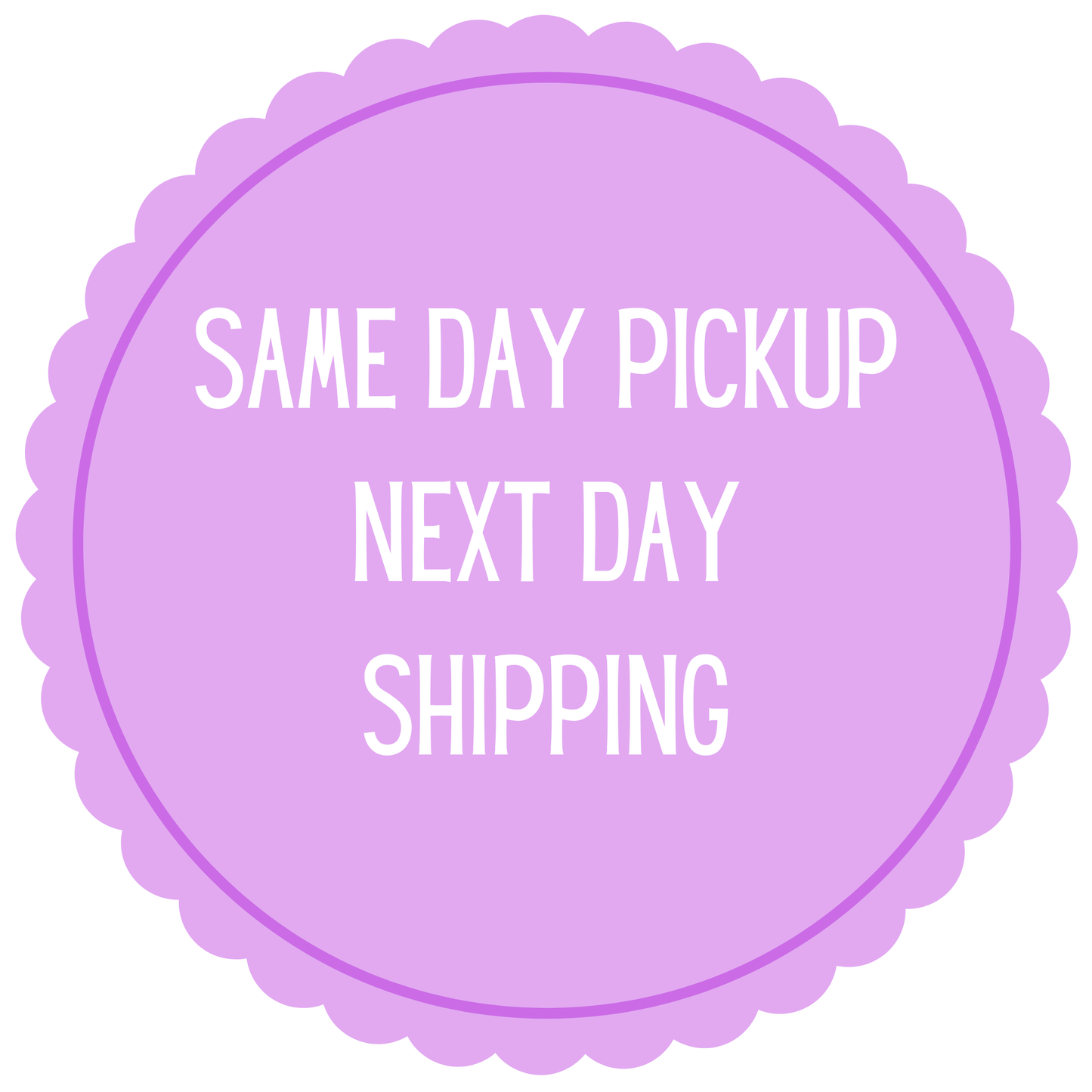 Same day pickup or next day shipping- Order by 12PM EST