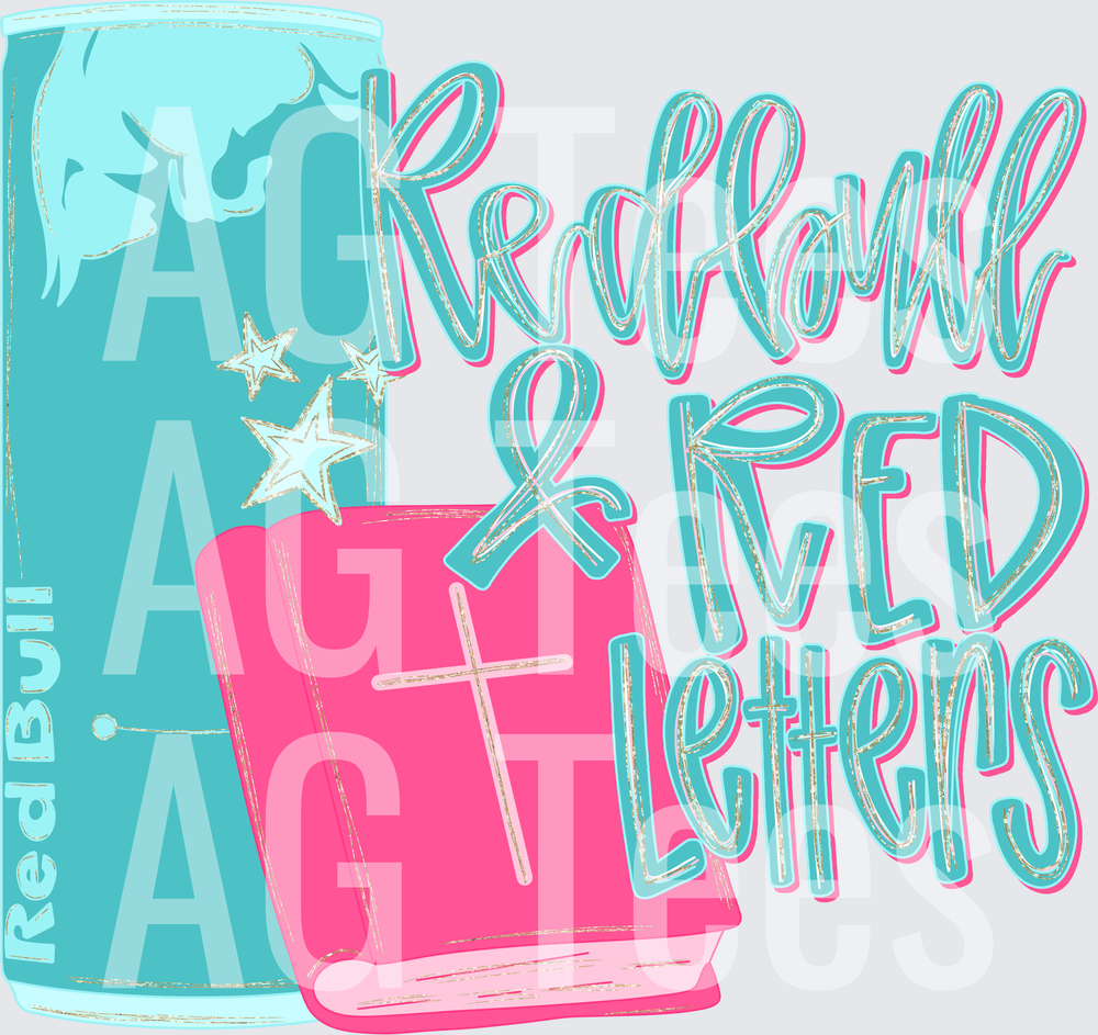 Redbull & Red letters