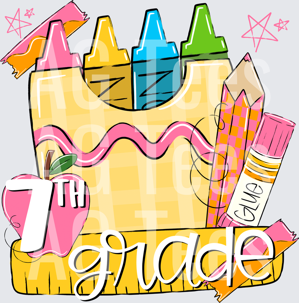 BACK TO SCHOOL PINK 7TH GRADE