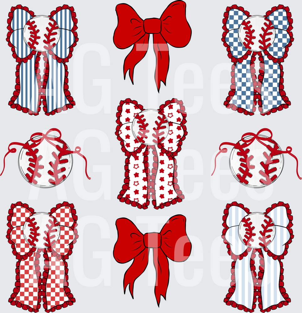 BASEBALL COQUETTE BOW(1)