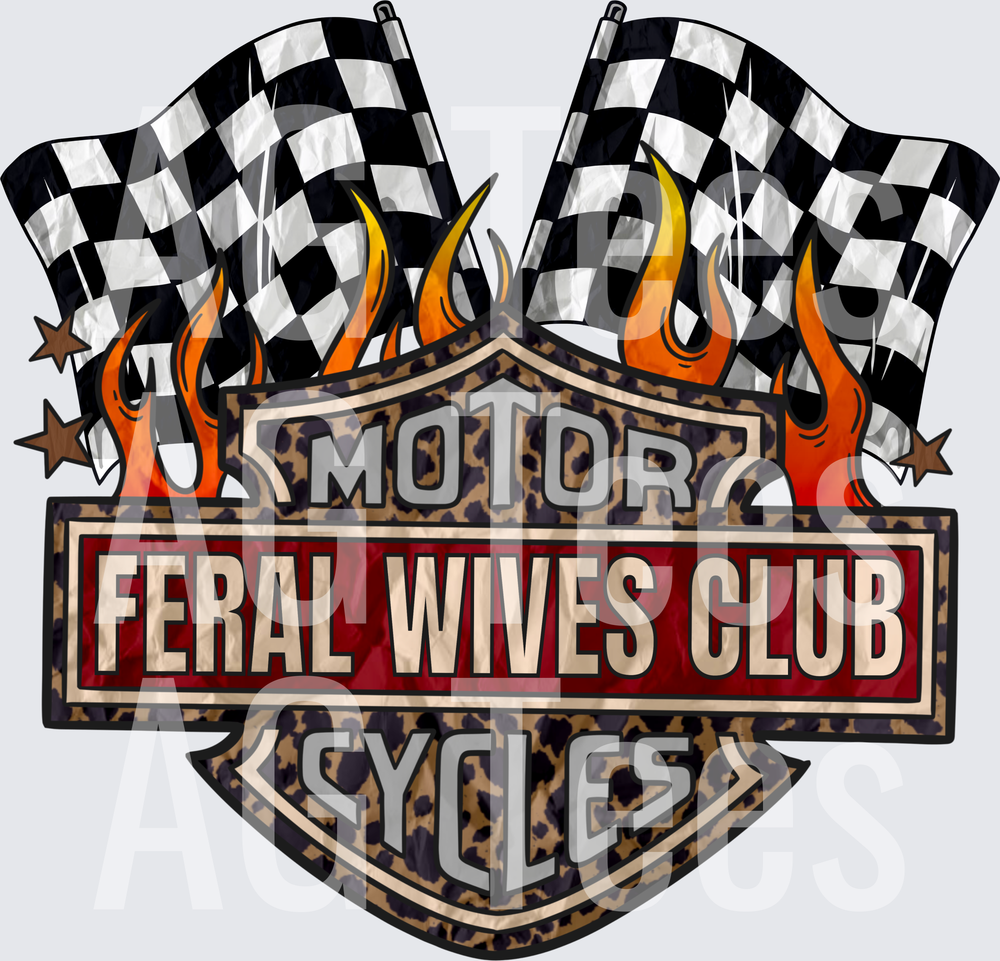 Feral wives club with flags