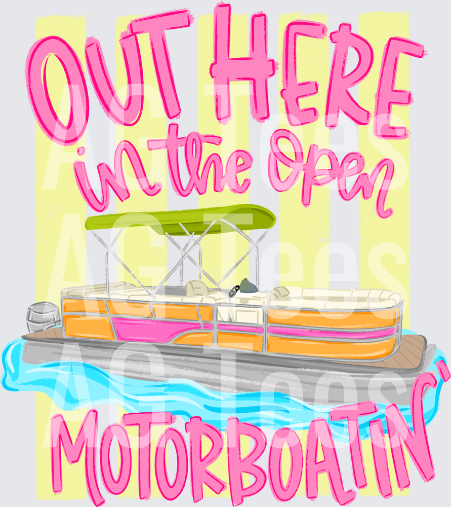 Outhere in the open Motorboatin