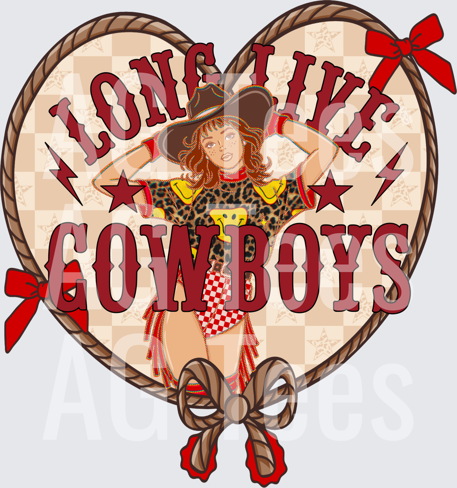 Long live Cowboys heart background