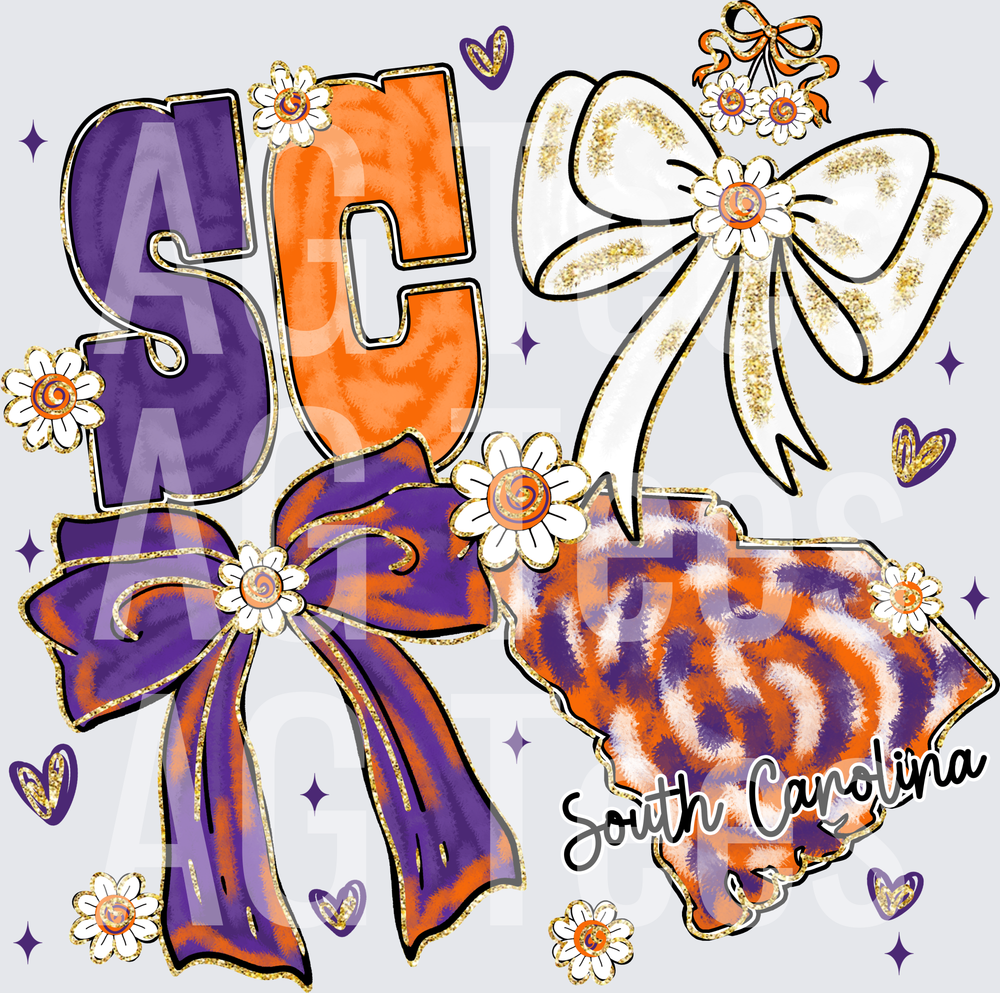 South carolina Purple Orange Coquette