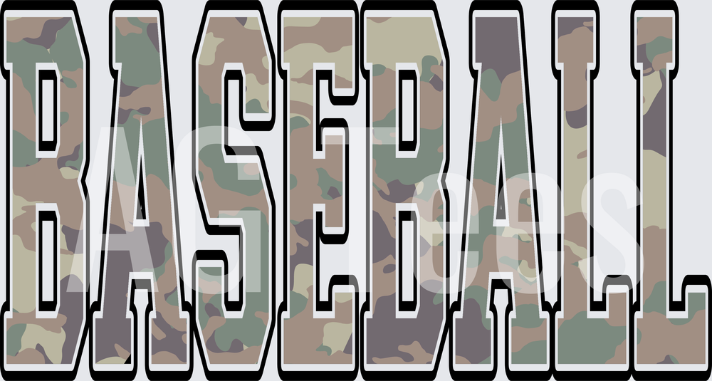 Vintage camo baseball