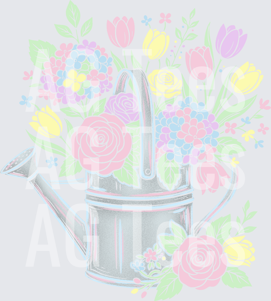 Spring Floral Watering Can