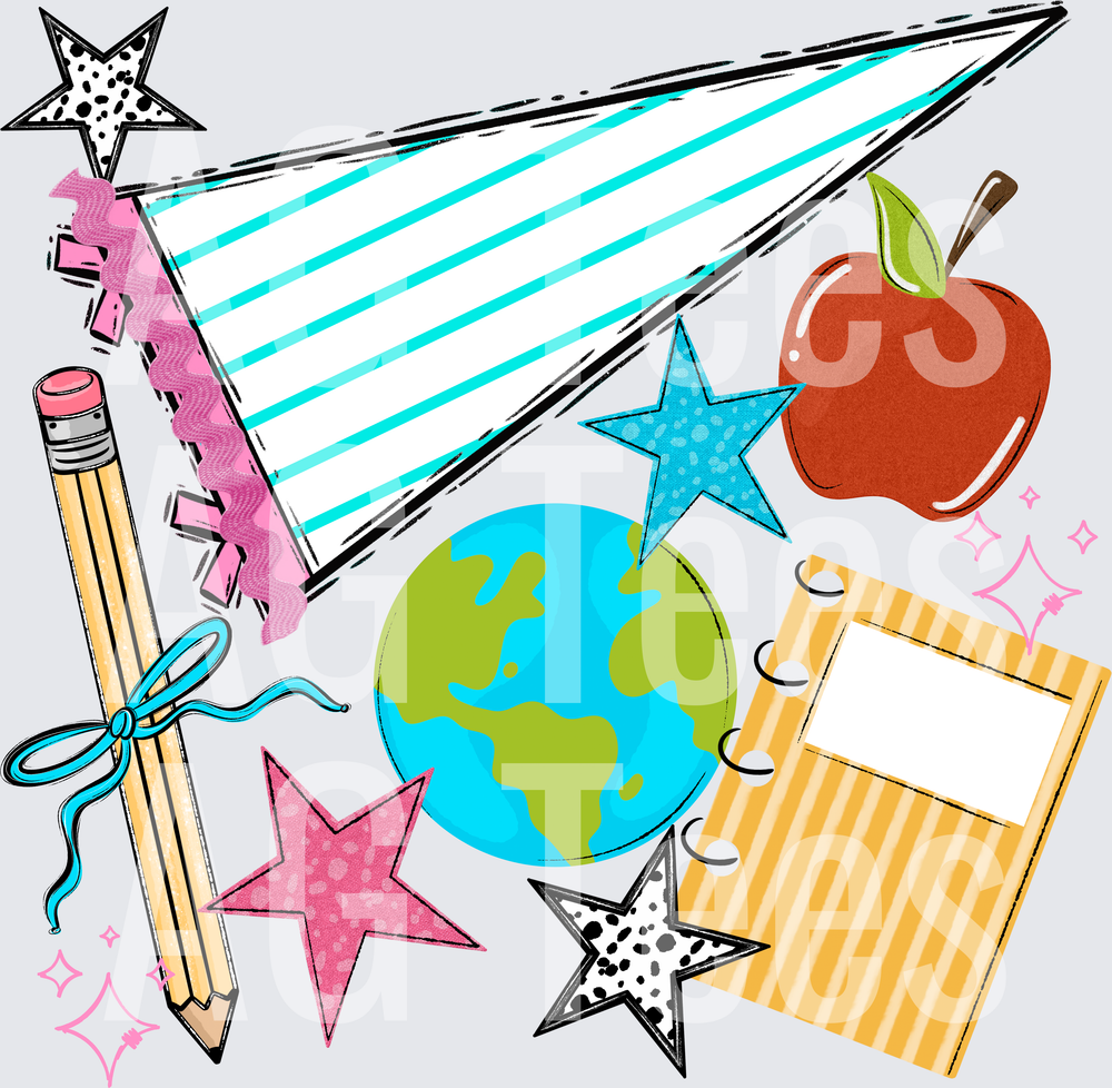 BACK TO SCHOOL NAME PENNANT BLANK