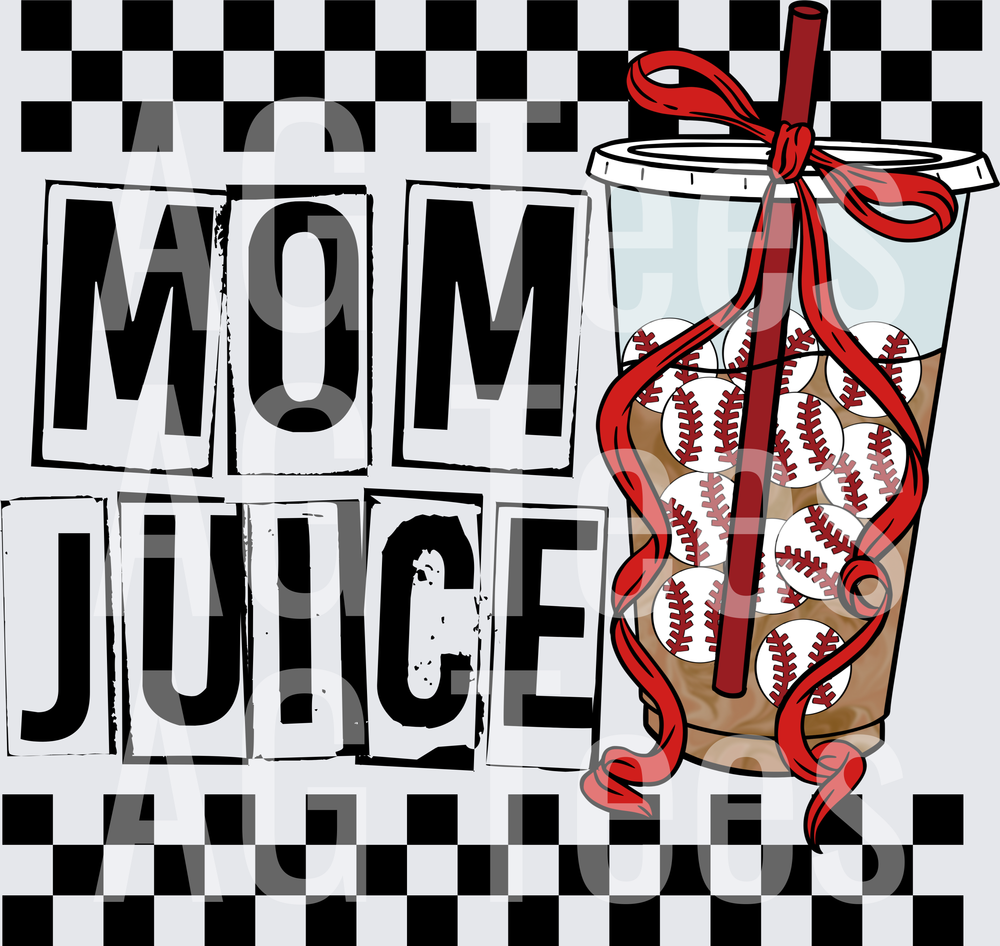 Mom juice black checkered
