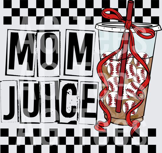 Mom juice black checkered