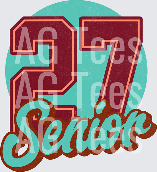 SENIOR DISTRESSED AQUA 27