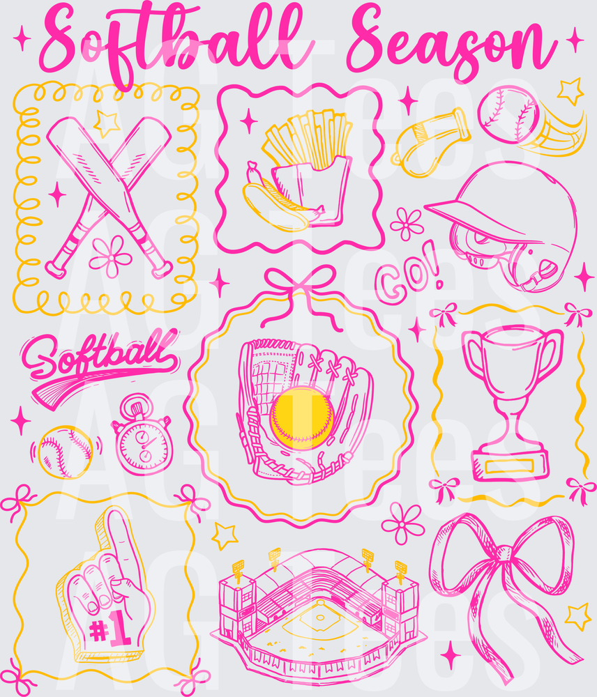 Softball Season Doodles
