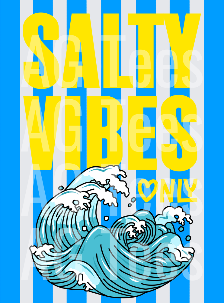 Salty vibes blue