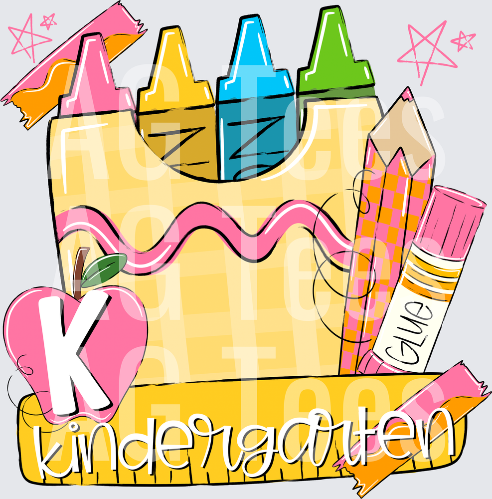 BACK TO SCHOOL PINK KINDERGARTEN