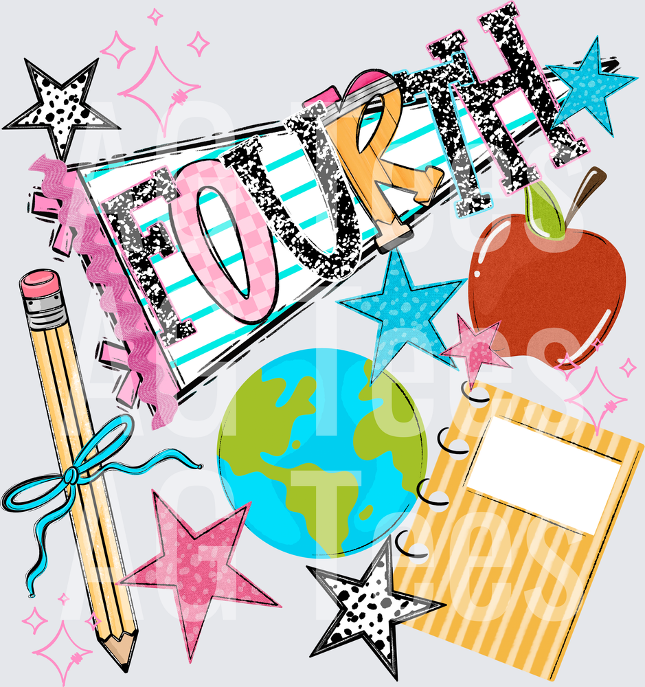 BACK TO SCHOOL NAME PENNANT FOURTH