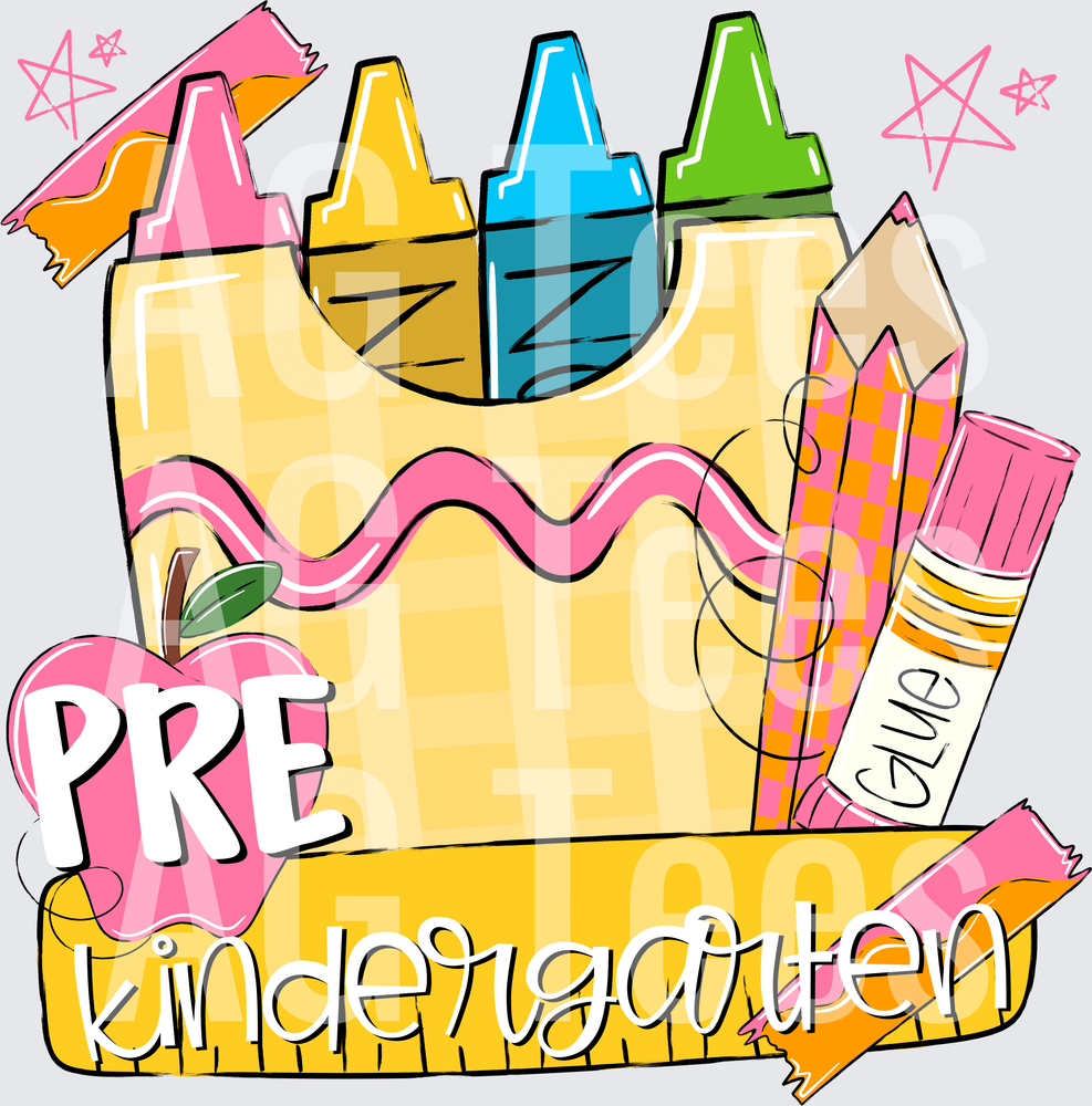 BACK TO SCHOOL PINK PRE KINDERGARTEN