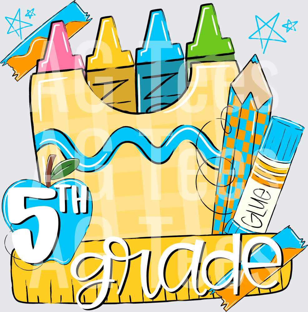 BACK TO SCHOOL BLUE 5TH GRADE
