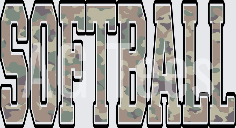 Vintage camo softball