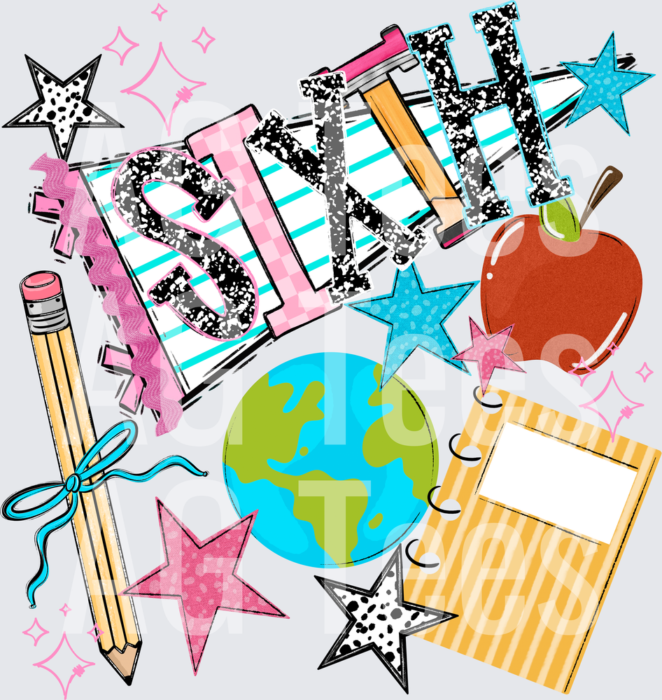 BACK TO SCHOOL NAME PENNANT SIXTH