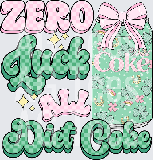 Zero luck all Diet Coke checkered