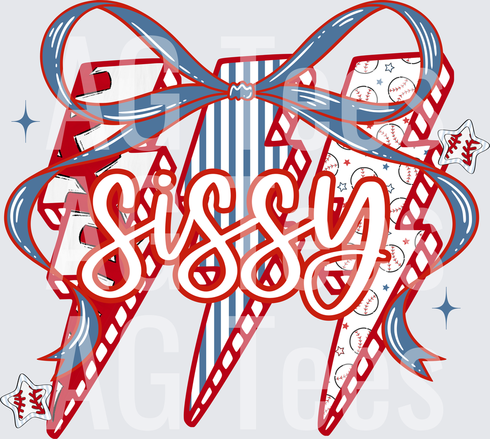 Baseball lightning bolt sissy