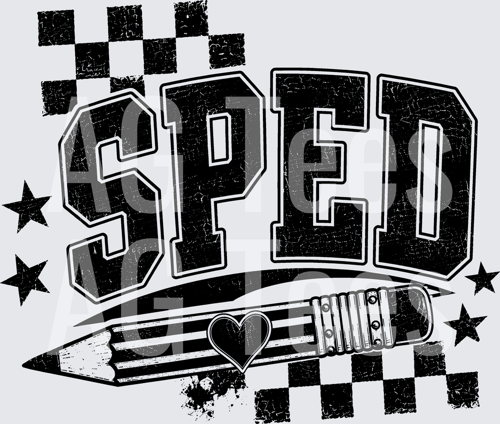 SPED PENCIL DISTRESSED