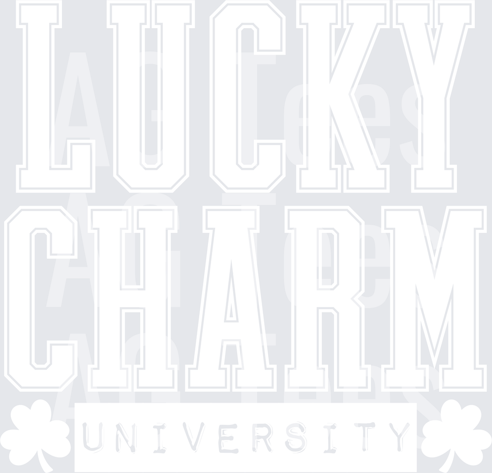 Lucky charm university white