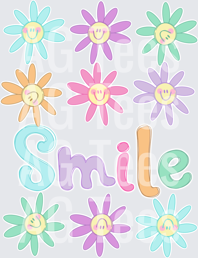 Smile floral collage