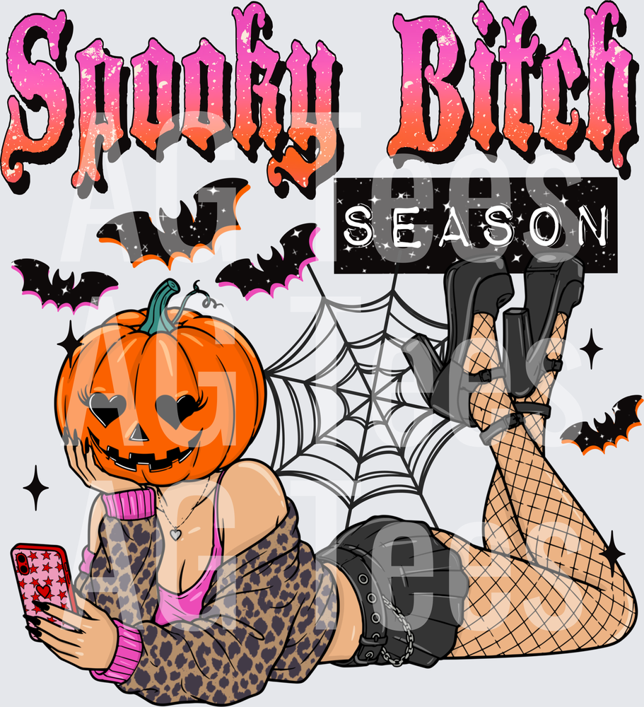 Spooky bitch season pumpkin girl