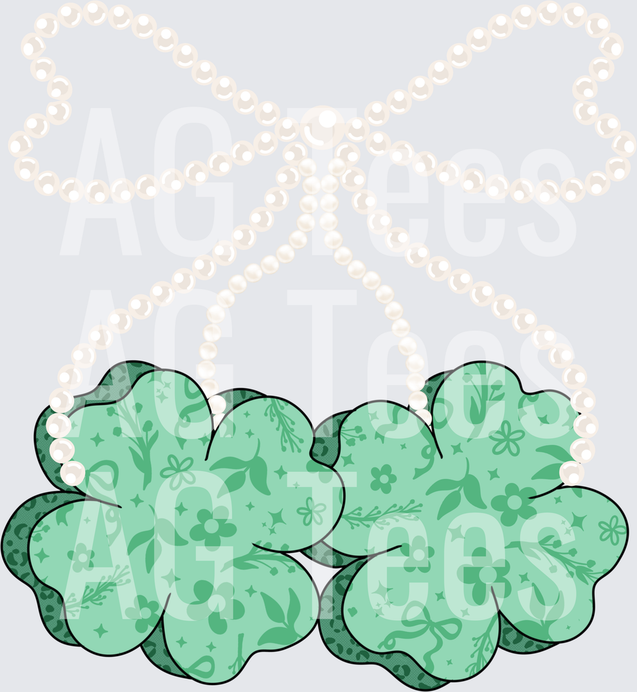 Clover cherries pearl bow