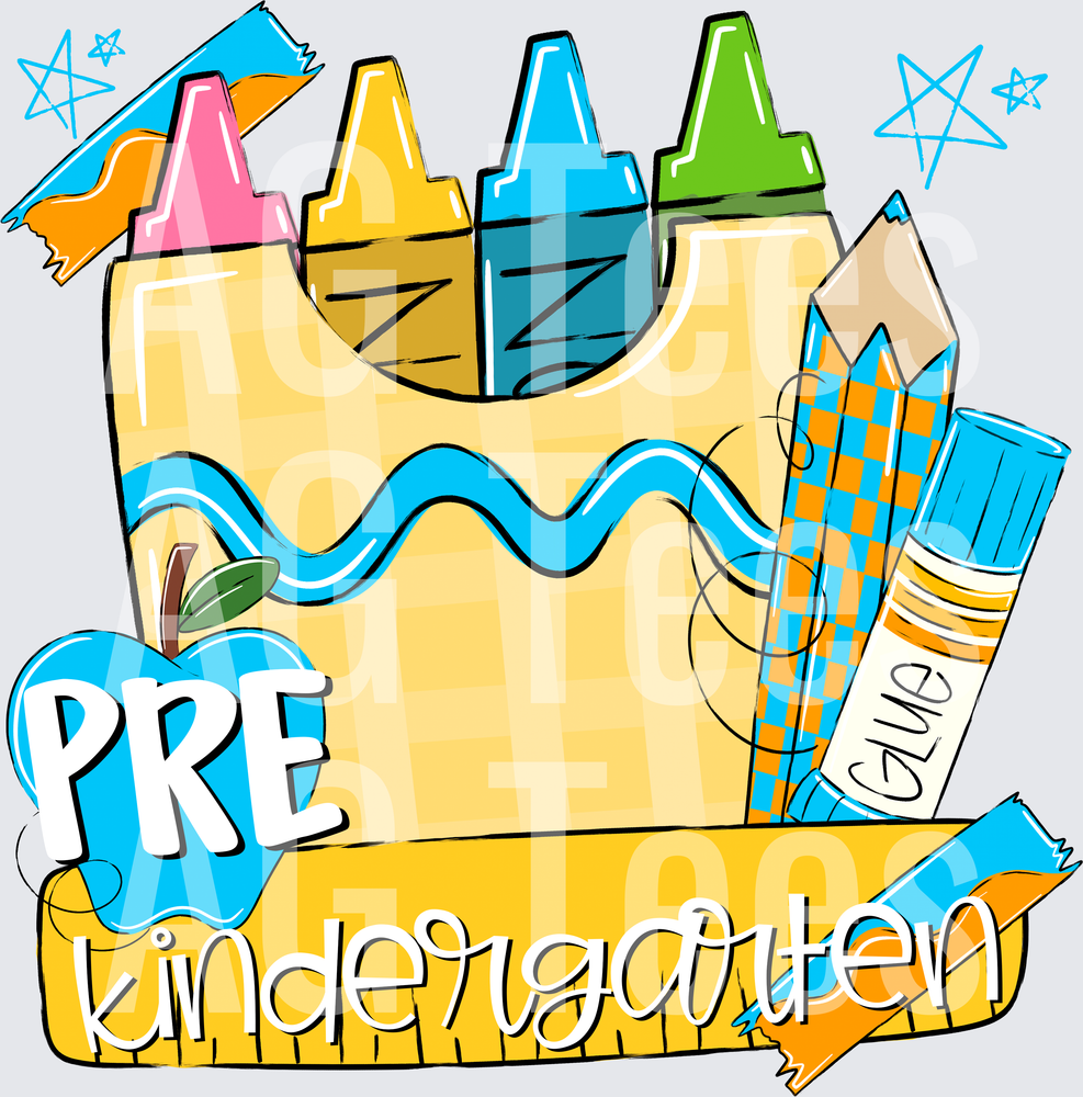 BACK TO SCHOOL BLUE PRE KINDERGARTEN