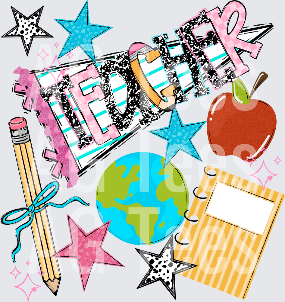 BACK TO SCHOOL NAME PENNANT TEACHER