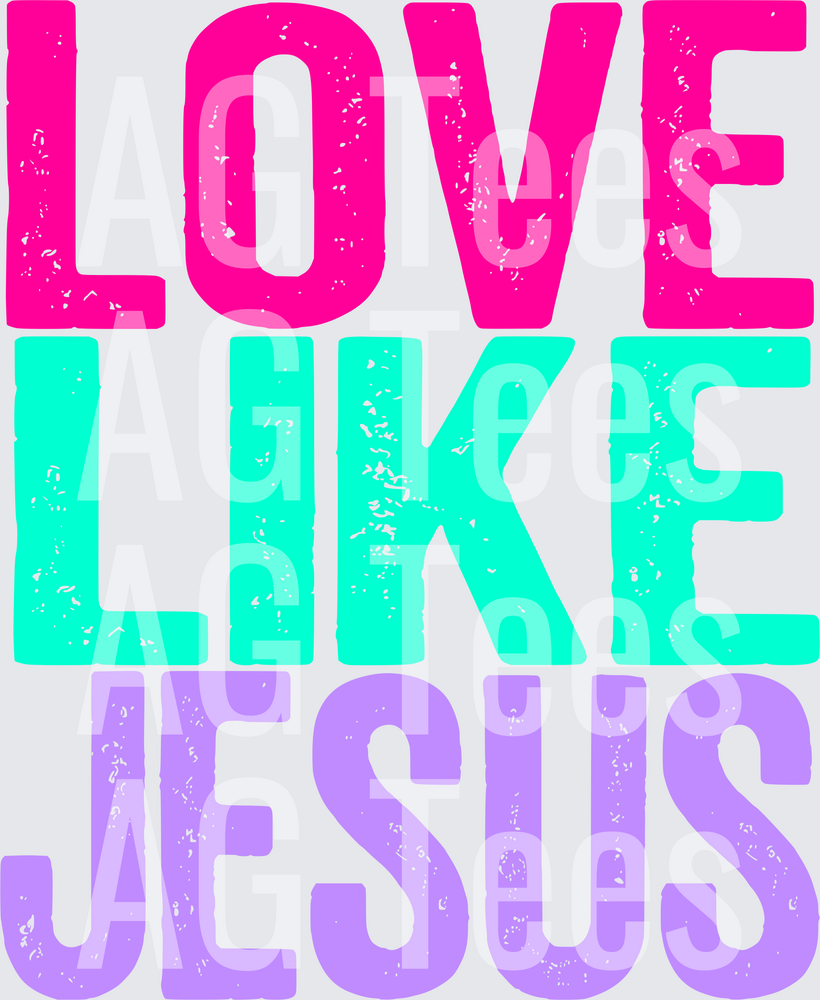 Love like Jesus back design