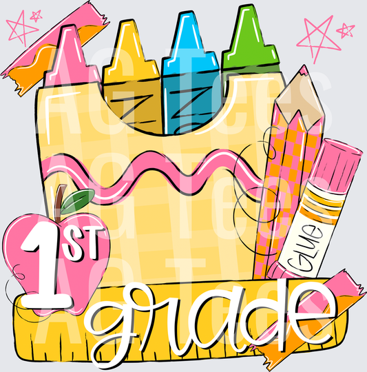 BACK TO SCHOOL PINK 1ST GRADE