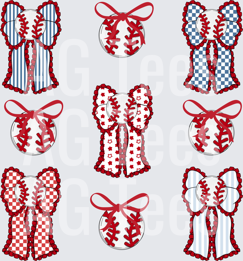 BASEBALL COQUETTE BOW