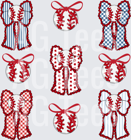 BASEBALL COQUETTE BOW