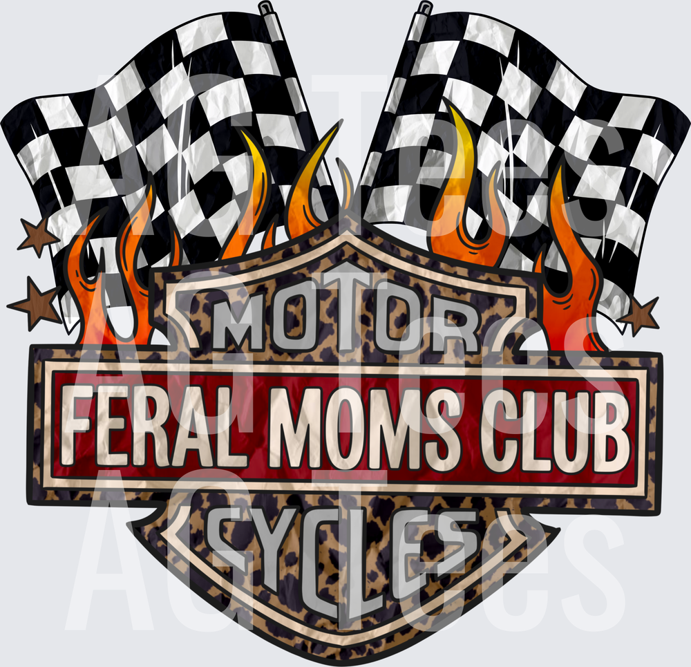 Feral mom’s club with flags