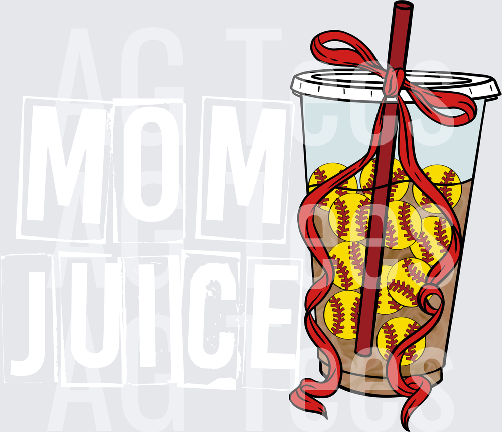 Mom juice white softball
