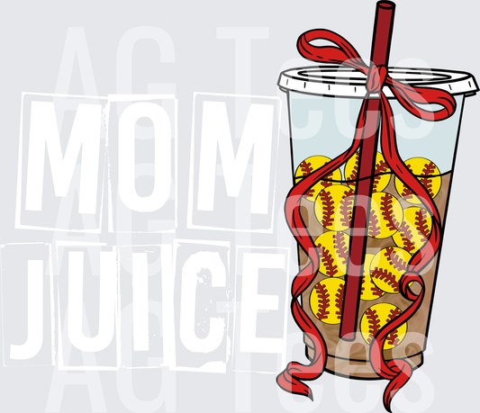 Mom juice white softball