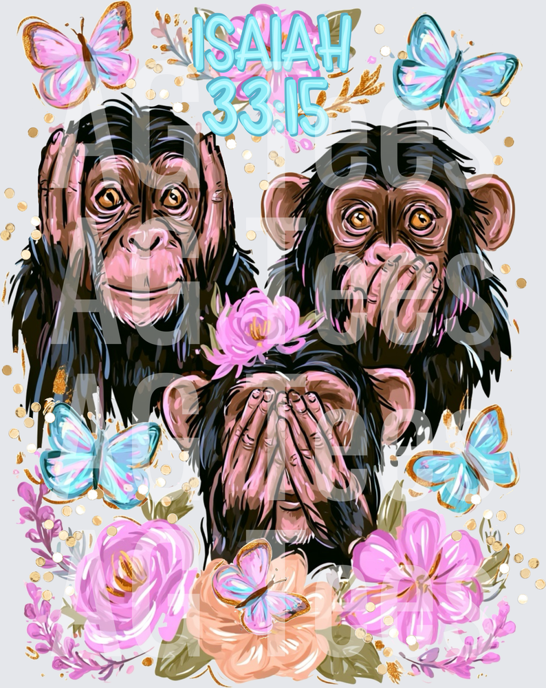 Isaiah 33_15 Monkey Floral